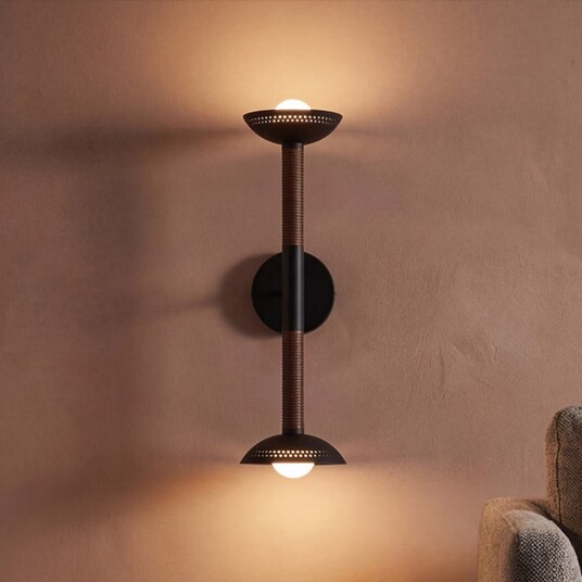 Vegglampe Elstead Arden dimmbar Svart Stue Aluminium Moderne 57.2 Svart