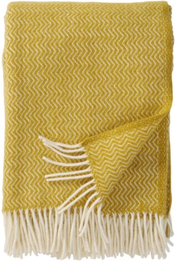 Klippan Yllefabrik Sorbet ullpledd 130x200 cm Banan