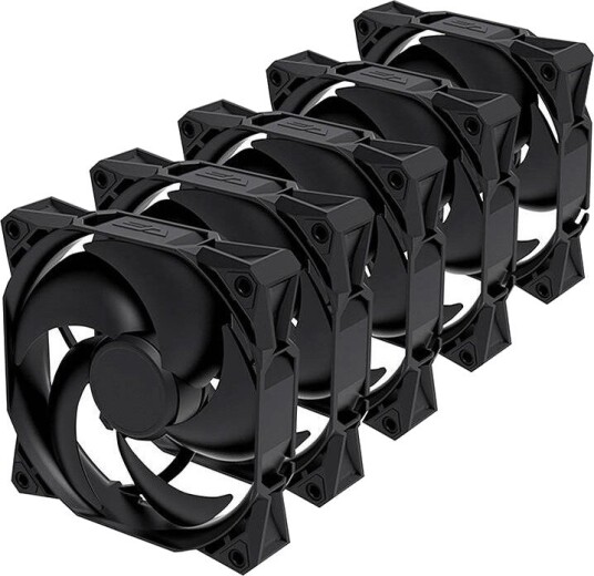 DarkFlash S100 PC-vifte 120mm 1800 RPM Svart 5-pakning