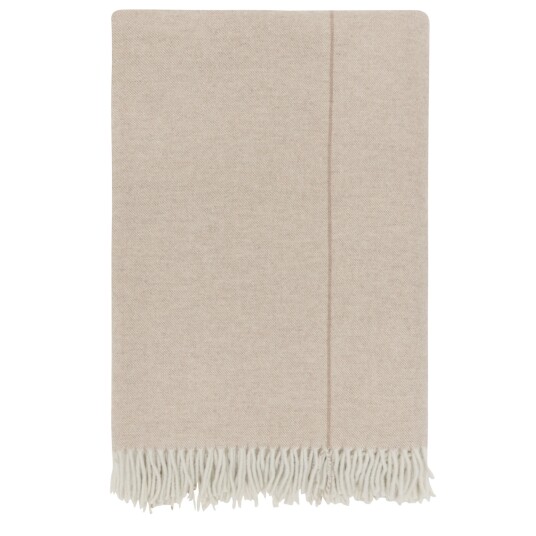 Høie Of Scandinavia Ullpledd i 80% lammeull Ekstra mykt lammeullpledd Monte Viso beige