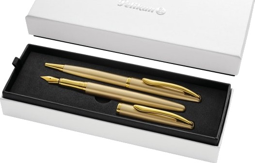 Pelikan Jazz Noble Elegance Gull Gult 2 Stykker Kulepenn + Fyllepenn