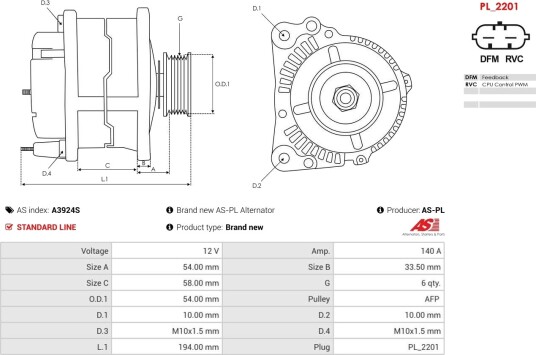 AS PL A3924S Dynamo
