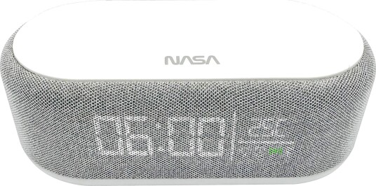 NASA SPC400 Bluetooth-høyttaler med vekkerklokke Hvit/Grå