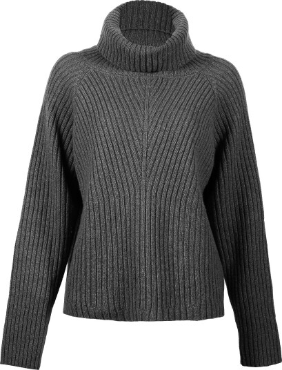 Skhoop Women's Signe Roll Neck Black Melange L Skhoop Women's Signe Roll Neck Black Melange L