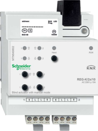 Schneider KNX Persiennemodul for DIN skinne