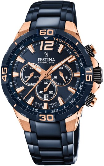Festina Herreklokke F20524 1 Blå/Stål Ø44.5 mm