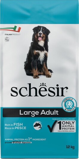 Schesir Tørrfôr Adult Dog Large Med Fisk 12 kg