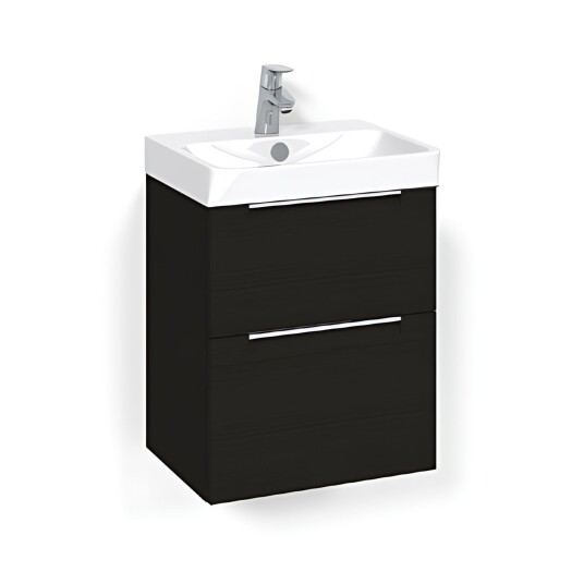 Macro Design Crown Servantskap 2 Skuff- med Light 70 Servant Svart eik / 45cm Grip