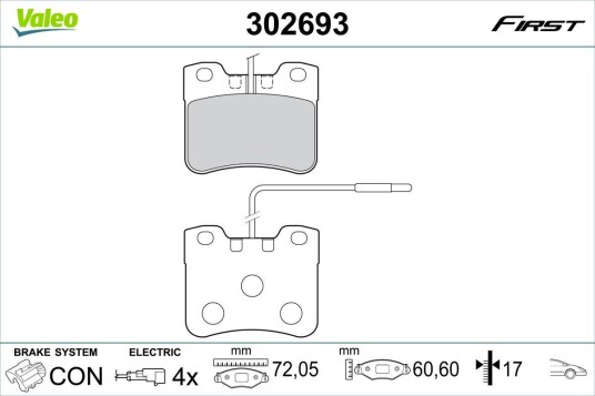 Bremseklosser VALEO 302693