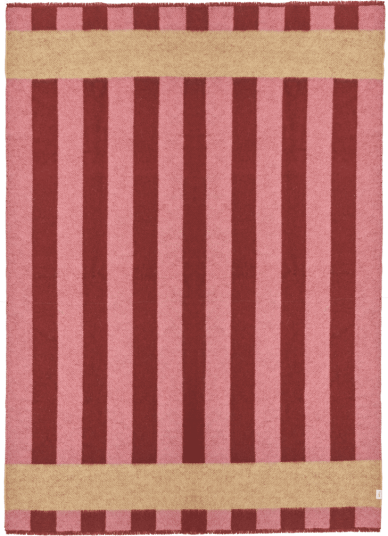 Scandi Living Aisles ullpledd 130x180 cm Rød