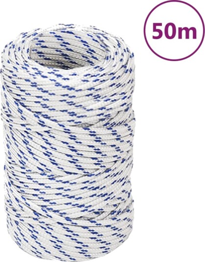 Båttau hvit 2 mm 50 m polypropylen Båttau hvit 2 mm 50 m polypropylen