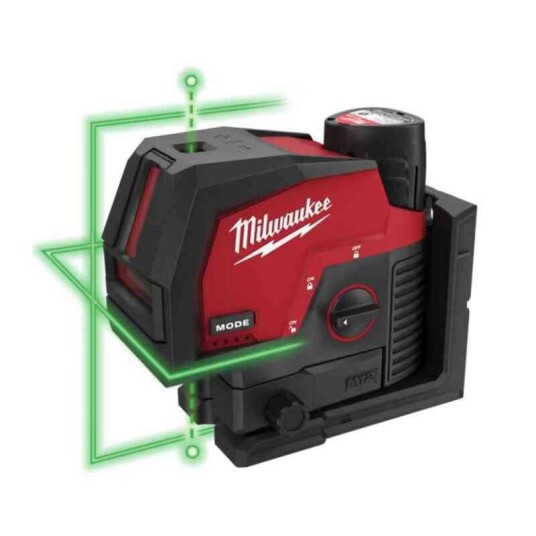 Milwaukee Krysslaser M12 CLLP-301C 12V, 1x3.0Ah, med koffert Milwaukee Krysslaser M12 CLLP-301C 12V, 1x3.0Ah, med koffert