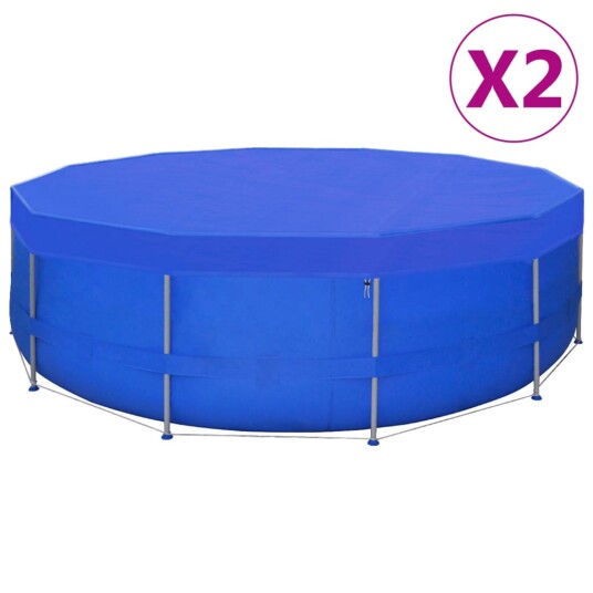 vidaXL Bassengtrekk 2 stk PE rund 540 cm 90 g/m²