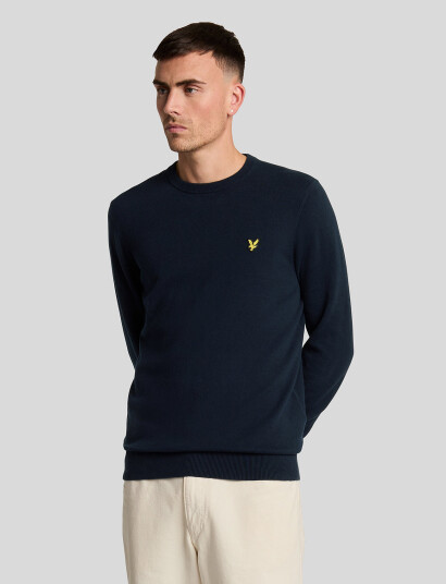 Lyle & Scott Cotton Crew Neck Jumper Navy XS