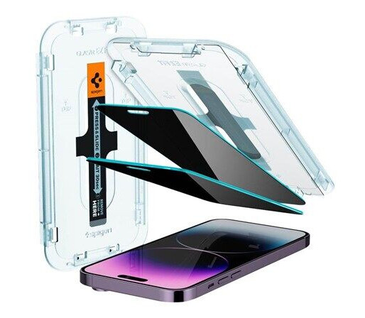 Spigen Privacy Skjermbeskytter EZ Fit til iPhone 14 Pro Max - 2 Stk Glass