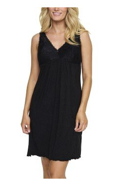 Damella Louise Nightdress Without Sleeves Svart viskose X-Large Dame Damella Louise Nightdress Without Sleeves Svart viskose X-Large Dame