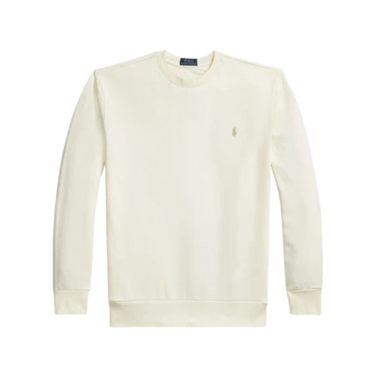 Polo Ralph Lauren Loopback Fleece Sweatshirt i Cream - Herre Genser L