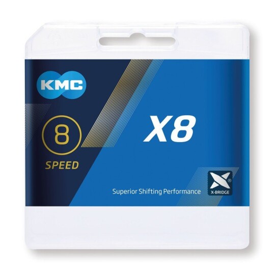 KMC X8 8 Speed Kjede til Shimano og Sram KMC X8 8 Speed Kjede til Shimano og Sram