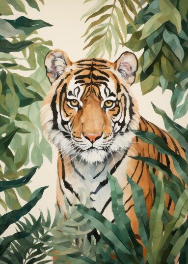 Plakat Tiger i Jungelen Plakat Tiger i Jungelen