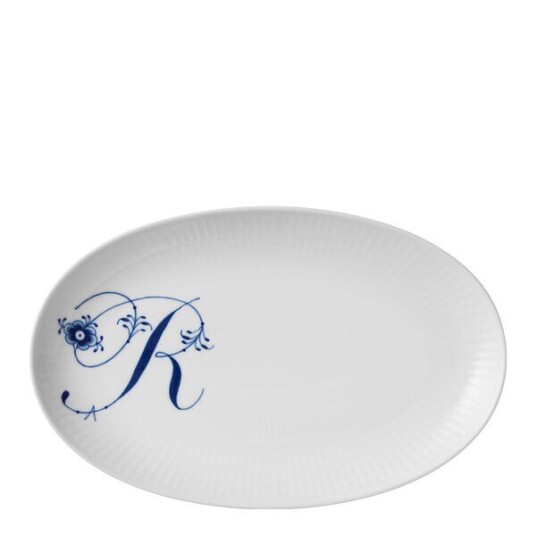 Royal Copenhagen Alfabet tallerken oval R 23 cm Royal Copenhagen Alfabet tallerken oval R 23 cm