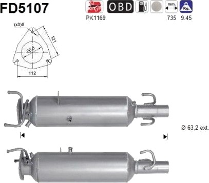 AS FD5107 Partikkelfilter AS FD5107 Partikkelfilter