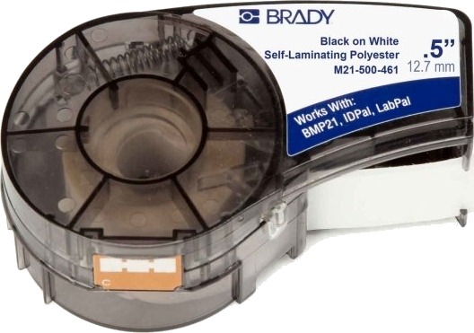 Brady M21 500 461 Hvit Polyester Trermisk Overføring Akryl Permanent Matte