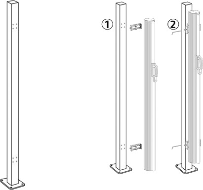 HORTUS Starting post for single wind screen HORTUS Starting post for single wind screen