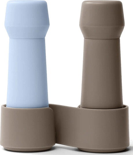 CrushGrind Amsterdam To Go Salt Og Peber Sæt Med Holder Blue 13 CM