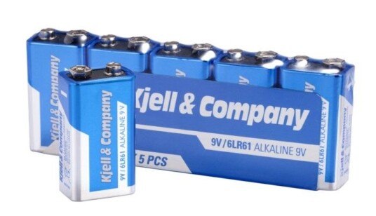 Kjell & Company 9 V-batterier (PP3) 5-pk.