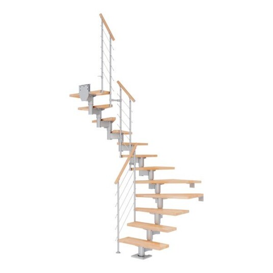 Dolle Cork Bøk U trapp Pearl Grey Style6 Gelender 12T