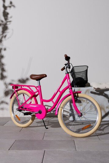 Pinepeak Retro City Sykkel 20 Tommer Mørkerosa Pinepeak Retro City Sykkel 20 Tommer Mørkerosa