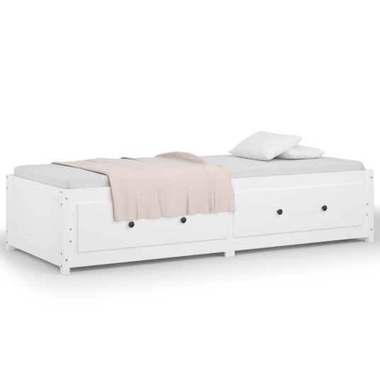 vidaXL Dagseng hvit 90x190 cm 3FT Single heltre furu