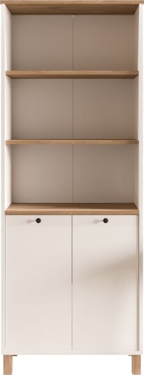 Bokhylle Hanah Home Nord (69,5 x 180 x 32 cm) White Oak - Hvit og eik