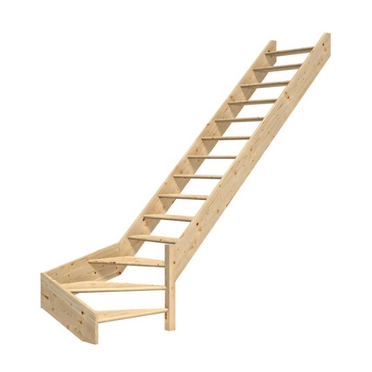 Plassbesparende Trapp Dolle Paris 1/4 Sving uten Rekkverk