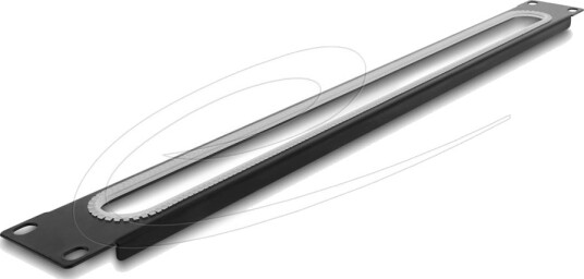 Delock Rack Kabelhåndteringsrutepanel Med ÅpningsOg Kantbeskyttelse Svart Ral 9005 1U 19" 67275
