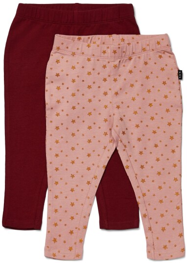 Luca &  Lola Linda Leggings 2-pack Pink/Wine 74