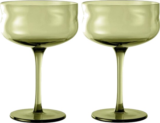 Paveau Swirl Coupe cocktail glass 26 cl 2 stk Moss