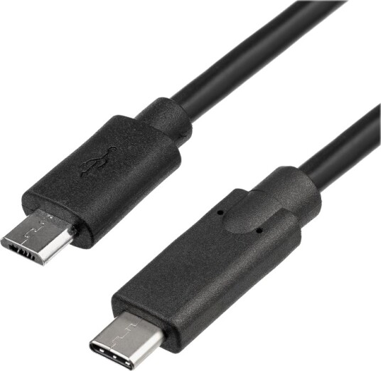 Akyga Ak-Usb-16 Usb-Kabel Micro-Usb Type B Hann Til Usb-C Hann 1 M Svart