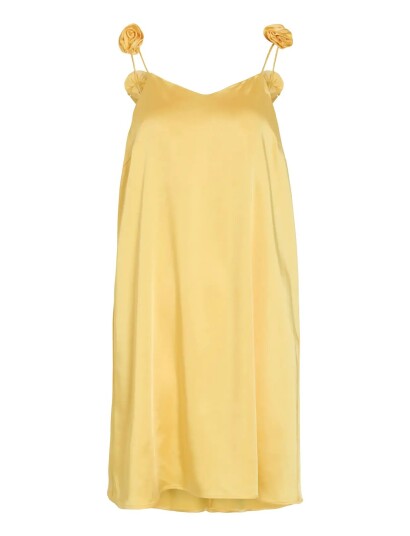 Vila Vicille Vneck Rose Singlet Shor Dress/Dc Yellow 34 Vila Vicille Vneck Rose Singlet Shor Dress/Dc Yellow 34