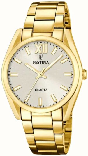 Festina Dameklokke F20640 1 Boyfriend Sølvfarget/Gulltonet stål Festina Dameklokke F20640 1 Boyfriend Sølvfarget/Gulltonet stål