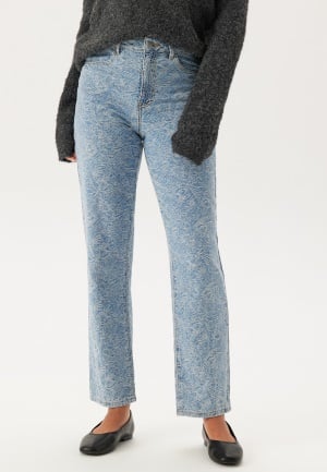 VILA Vichris Denim Pants Light Blue Denim Aop:jaquard 38 VILA Vichris Denim Pants Light Blue Denim Aop:jaquard 38