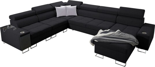 Morenia 4 seters Hjørnesovesofa Høyre Svart