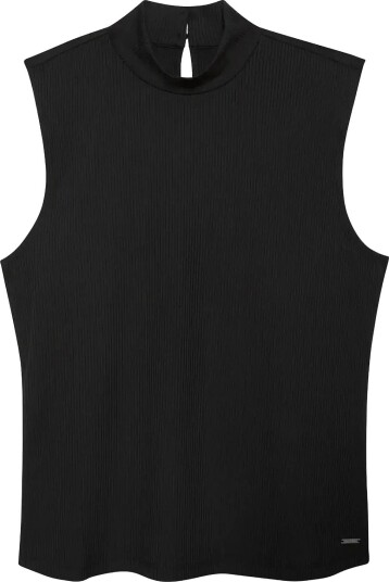 Calvin Klein Sl Modal Rib Mock Nk Top Black XXL