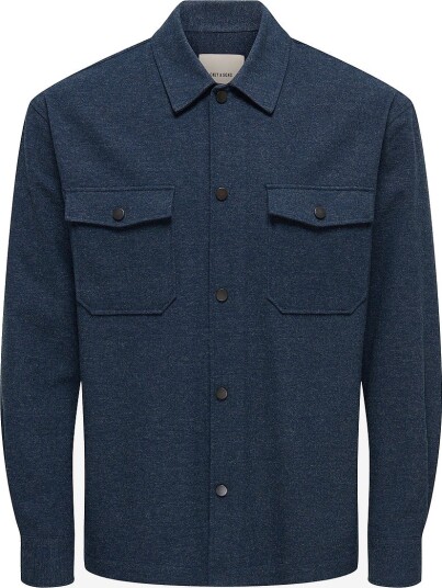 ONLY & SONS Overtreksskjorte Onsmark Brushed 0353 Overshirt BlÄ ONLY & SONS Overtreksskjorte Onsmark Brushed 0353 Overshirt BlÄ