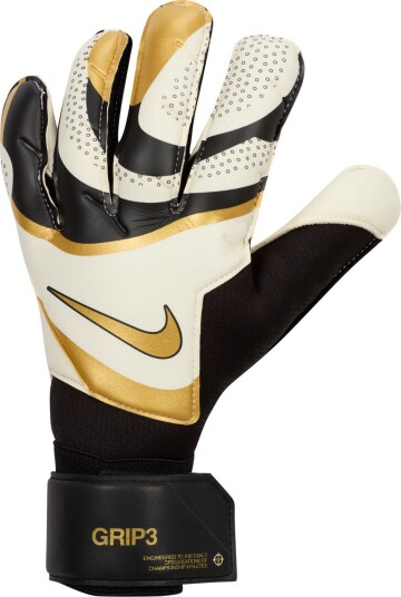 Nike Grip3 Keeperhansker Black/White/Metallic Gold Coin 6