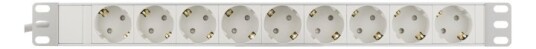 DELTACO power outlet 9xCEE 7/4 1xCEE 7/7 pet-protected 2m white