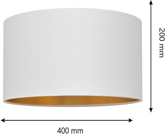 HELam Lampeskjerm Alba Ø 40 cm E27 hvit/gull HELam Lampeskjerm Alba Ø 40 cm E27 hvit/gull