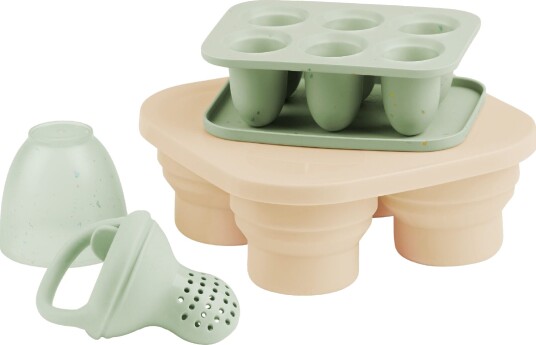 BabyMoov Silicone Containers And Feeder Set Green ONE SIZE