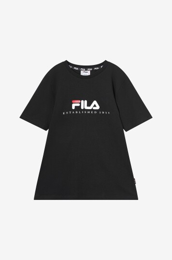 Fila T skjorte Carisio Regular Logo Svart