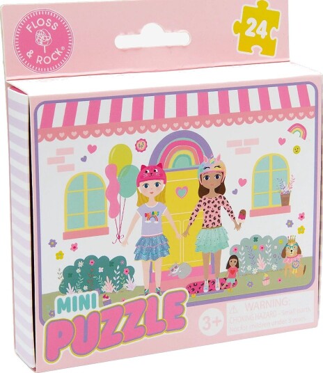 Floss & Rock Mini Puzzle 24 Pcs. - Best Friends - PINK - 15X10X4